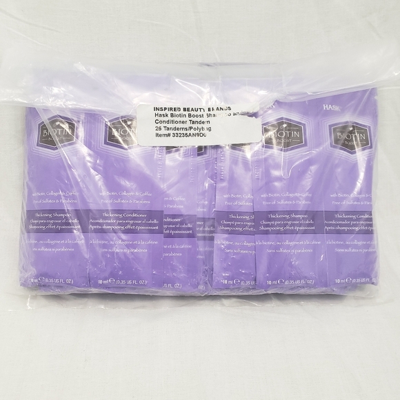 HASK BIOTIN BOOST Thickness Shampoo and Conditioner Pack Of 25 - Picture 1 of 4